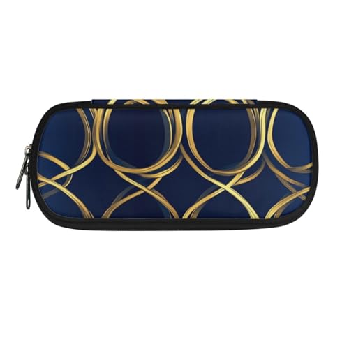 LWLFC Federmappe Jungen Goldener Faden Mäppchen Großes Mädchen – Hochwertiges 3-Lagen-Design mit Mehreren Fächern und Reißverschluss für Stifte, Schulbedarf und Reise von LWLFC