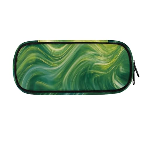 LWLFC Federmappe Jungen Grün Mäppchen Großes Mädchen – Hochwertiges 3-Lagen-Design mit Mehreren Fächern und Reißverschluss für Stifte, Schulbedarf und Reise von LWLFC