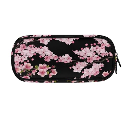 LWLFC Federmappe Jungen Kirschblüten Mäppchen Großes Mädchen – Hochwertiges 3-Lagen-Design mit Mehreren Fächern und Reißverschluss für Stifte, Schulbedarf und Reise von LWLFC