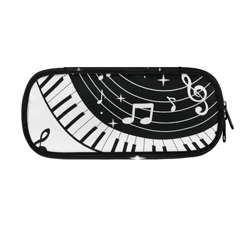 LWLFC Federmappe Jungen Musiknotation Mäppchen Großes Mädchen – Hochwertiges 3-Lagen-Design mit Mehreren Fächern und Reißverschluss für Stifte, Schulbedarf und Reise von LWLFC