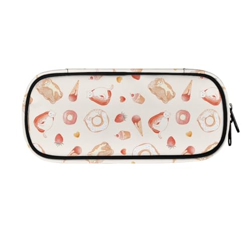 LWLFC Federmappe Jungen Niedliche Katze Mäppchen Großes Mädchen – Hochwertiges 3-Lagen-Design mit Mehreren Fächern und Reißverschluss für Stifte, Schulbedarf und Reise von LWLFC