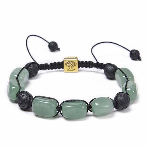 LWQQWL Baum des Lebens Armband für Frauen Naturstein Perlenarmband für Mädchen Handgemachte gewebte Edelsteinarmbänder für Frauen, S1, Stein, Naturstein von LWQQWL