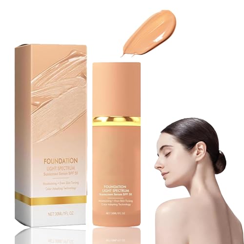 Imaginaryl Makeup Foundation 4 in 1 - Medium Spectrum, Foundation 4 in 1 - Light Spectrum, Moisturizingg Full Coverage, Longwearing & Waterproof, for All Skin Types (1PC, 30ML) von LXCJZY