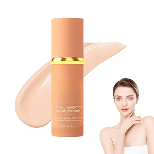 LXCJZY 4 in 1 foundation Liquid,Full Coverage Concealer with SPF 50+,Medium Spectrum,Longwearing & Waterproof,Moisturizing Even Skin Toning Color (1pcs, 30ml) von LXCJZY
