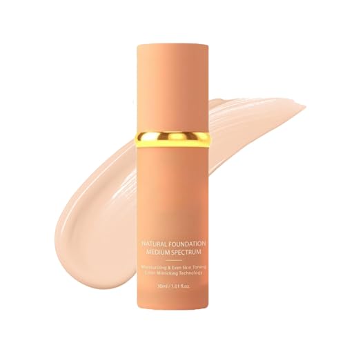 LXCJZY 4 in 1 foundation Liquid,Hydrating Medium full coverage concealer with SPF 50+,Moisturizing Even Skin Toning Color,Longwearing & Waterproof for Gym,Sports,Dancing (1pcs, 30ml) von LXCJZY