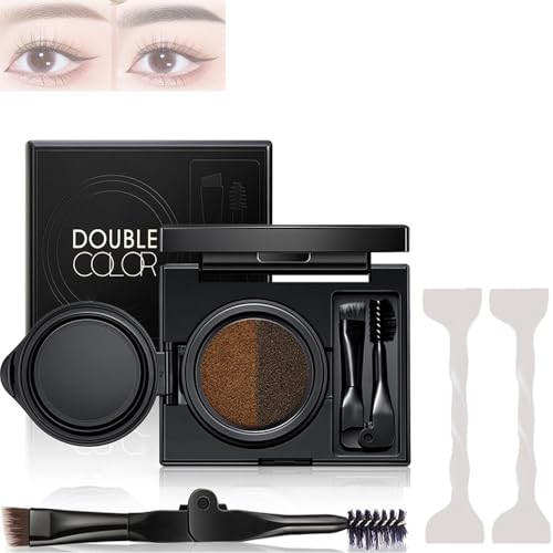 LXCJZY Eyebrow & Eyeliner Cream with Stamp,Multi-functional Double-Headed Eyeliner Stamp,Natural Waterproof Eyeliners Cream, Eyebrow Stencil Kit for Women (02# Brown) von LXCJZY