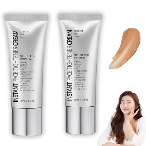LXCJZY Face Tightener No-Filter Primer, Instant Face Tightener Primer, Skin Tightener Primer Face Makeup, Evens Out Skin Tone For All Skin Types (2pcs, 30ml) von LXCJZY