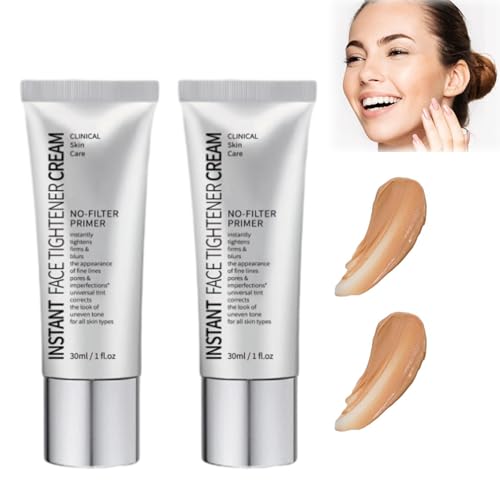 LXCJZY Face Tightener No-Filter Primer,Instant Face Tightener Primer,Face Blurring Primer for Face Before Makeup,Long Lasting Power Grip Formula for All Skin Types (2pcs, 30ml) von LXCJZY