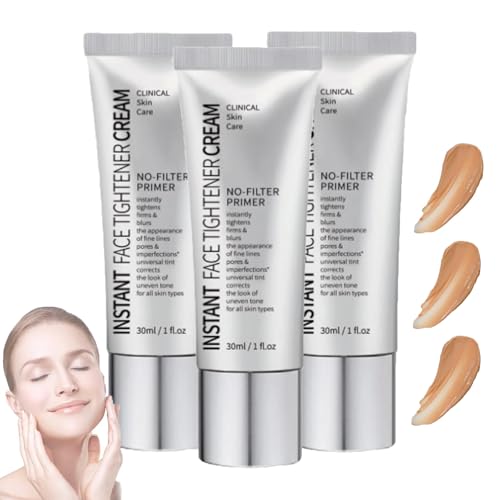 LXCJZY Face Tightener No-Filter Primer,Instant Tightener No-Filter Primer,Face Blurring Primer for Face Before Makeup,Skin Tightener Primer Face Makeup,Make yourself more beautiful (3pcs, 30ml) von LXCJZY