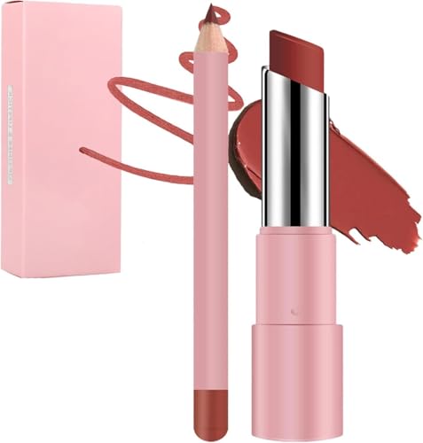 LXCJZY Genli Oil Balm, Hydrating Lip Balm & Matte Lipstick 2-in-1 Set, Waterproof Long-Lasting Lip Liner with Non-Stick Cup Technology, All-Day Moisturizing for Smooth Glossy Shine (02) von LXCJZY