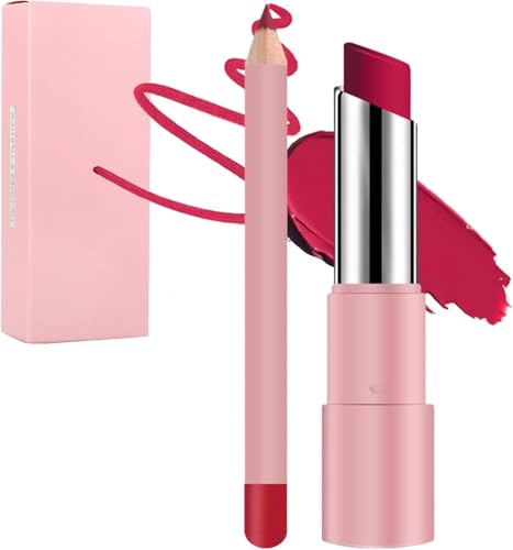 LXCJZY Genli Oil Balm, Hydrating Lip Balm & Matte Lipstick 2-in-1 Set, Waterproof Long-Lasting Lip Liner with Non-Stick Cup Technology, All-Day Moisturizing for Smooth Glossy Shine (03) von LXCJZY