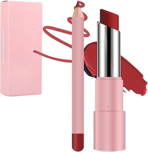 LXCJZY Genli Oil Balm, Hydrating Lip Balm & Matte Lipstick 2-in-1 Set, Waterproof Long-Lasting Lip Liner with Non-Stick Cup Technology, All-Day Moisturizing for Smooth Glossy Shine (04) von LXCJZY