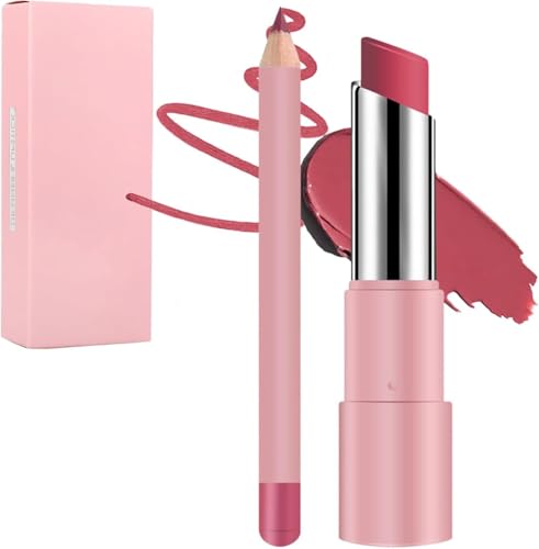 LXCJZY Genli Oil Balm, Hydrating Lip Balm & Matte Lipstick 2-in-1 Set, Waterproof Long-Lasting Lip Liner with Non-Stick Cup Technology, All-Day Moisturizing for Smooth Glossy Shine (05) von LXCJZY