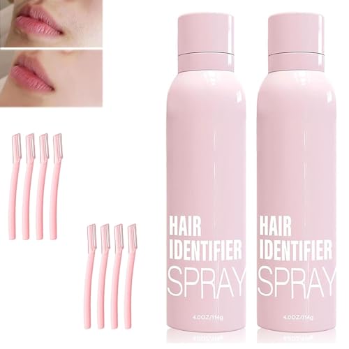 LXCJZY Hair Identifier Spray for Face Shaving,Face Hair Identifier Spray Face Shaving Powder Spray for Women Face Shaving Skin Body (2PCS) von LXCJZY