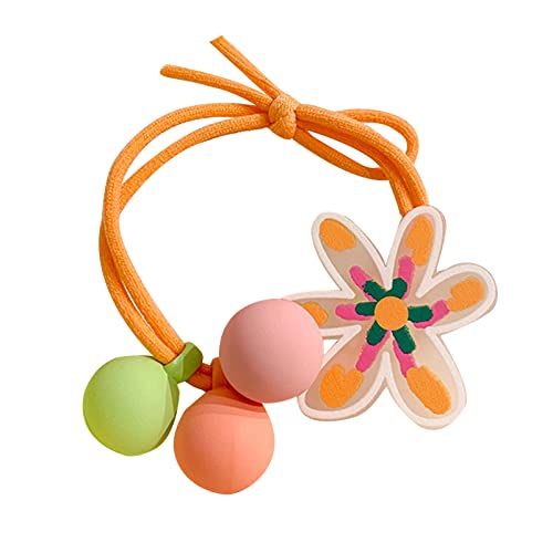 Cartoon-Haargummis für Kinder, kleine Mädchen, Pferdeschwanz-Halter, Haargummis für Mädchen, Cartoon-Haarbänder, elastisches Band von LXJLXD