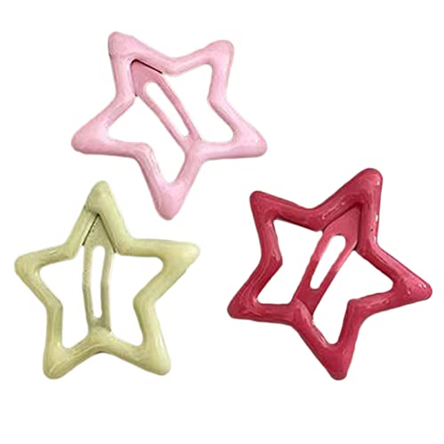Haarspangen für heiße Mädchen, Sternform, Metall, für Teenager, Mädchen, 3 Stück von LXJLXD