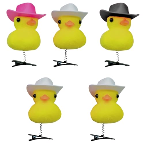 LXJLXD 1 Stück / 5 Stück / 10 Stück / 20 Stück Cartoon-Entenform Haarspange für Urlaub, Frühling, Karneval, Pferdeschwanz, Pony, Haarnadel für Mädchen (5) von LXJLXD
