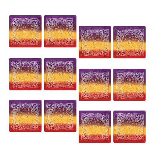 LXJLXD 12 Stück Farbverläufe Haartuch Bandana Radfahren Schal Atmungsaktiv Stylisch Kopftuch für den täglichen Stil (Dj02) von LXJLXD