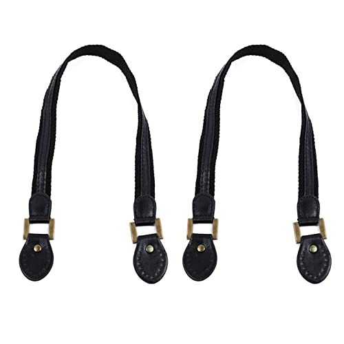 LXJLXD 2 x PU-Leder-Taschengurt, abnehmbarer Taschengriff, Schultergurt, Ersatz für Damen, Handtaschengürtel, Zubehör, Schwarz , As shown in the picture, the error is 1-3cm von LXJLXD