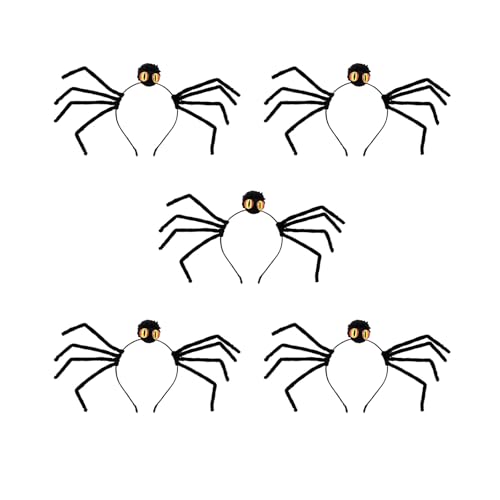 LXJLXD Evil Eyes Spinnen Stirnband Weihnachten Kopfbedeckung Halloween Party Foto Requisiten Spinnen Party Kopfbedeckung Cosplay Zubehör (Orange) von LXJLXD