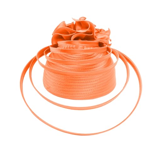 LXJLXD Flapperhut mit Schleifenband, 1920er-Jahre-Stil, Kopfschmuck für besondere Anlässe, Hochzeit, Verlobung, Nacht, Kopfbedeckung, Haarstyling (Orange) von LXJLXD