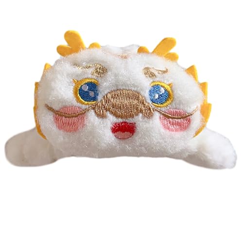 LXJLXD Haarklammer für Mädchen, chinesisches Neujahrs-Stirnband mit zarter Drachenform, Plüsch-Stirnband für Neujahr (weißes Jahr des Dr) von LXJLXD