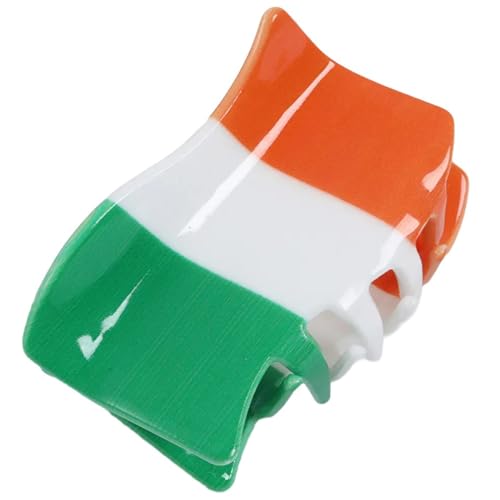 LXJLXD StPatricks Kleeblatt-Haarklammer, lustige Haarklammer, Bananen-Haarspange, rutschfest, für Mädchen, Pferdeschwanzklemme für Damen (H768) von LXJLXD