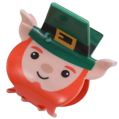LXJLXD StPatricks Kleeblatt-Haarklammer, lustige Haarklammer, Bananen-Haarspange, rutschfest, für Mädchen, Pferdeschwanzklemme für Damen (H769) von LXJLXD