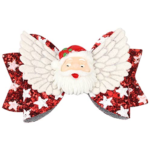 Pailletten-Haarspange mit Baum, Weihnachtsmann, Party, Kopfbedeckung, Schleife, Haarspange für kreative Kopfschmuck von LXJLXD