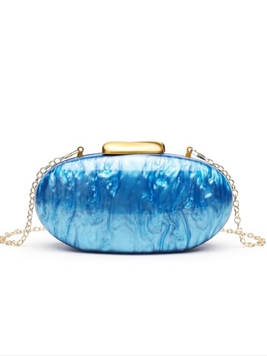 LXJYDN Lange Geldbörse Frauen Modische Abendtasche Clutch Oval Mini Kette Kleine Umhängetasche von LXJYDN