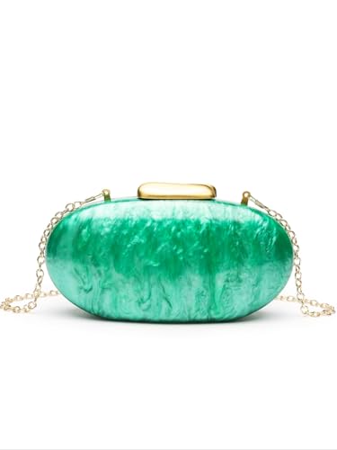 LXJYDN Lange Geldbörse Frauen Modische Abendtasche Clutch Oval Mini Kette Kleine Umhängetasche von LXJYDN