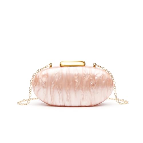 LXJYDN Lange Geldbörse Frauen Modische Abendtasche Clutch Oval Mini Kette Kleine Umhängetasche von LXJYDN