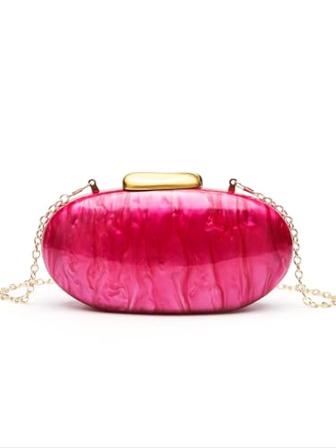 LXJYDN Lange Geldbörse Frauen Modische Abendtasche Clutch Oval Mini Kette Kleine Umhängetasche von LXJYDN
