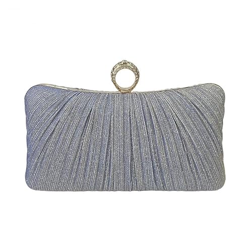 LXJYDN Lange Geldbörse Frauen Modische Plissierte Banketttasche Vielseitige Kupplungsbeutel Kette Kleine Umhängetasche von LXJYDN