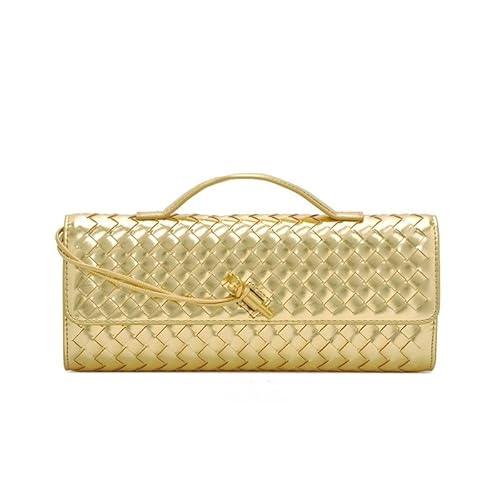 LXJYDN Lange Geldbörse Frauen Modische Pu Gewebte Lange Brieftasche Clutch Kleine Umhängetasche von LXJYDN