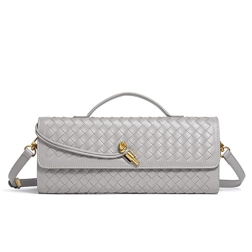 LXJYDN Lange Geldbörse Frauen Modische Pu Gewebte Lange Brieftasche Clutch Kleine Umhängetasche von LXJYDN