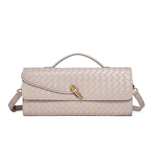 LXJYDN Lange Geldbörse Frauen Modische Pu Gewebte Lange Brieftasche Clutch Kleine Umhängetasche von LXJYDN