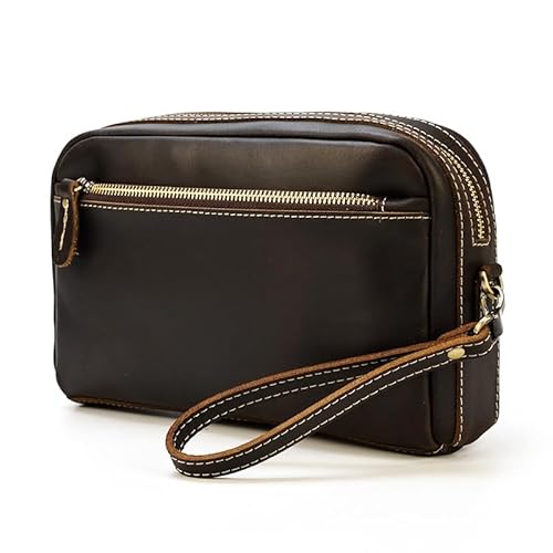 LXJYDN Lange Geldbörse Männer Vintage Leder Langes Geldbeutel Mit Großer Kapazität Kupplung Multifunktionaler Kleiner Umhängetaschen von LXJYDN