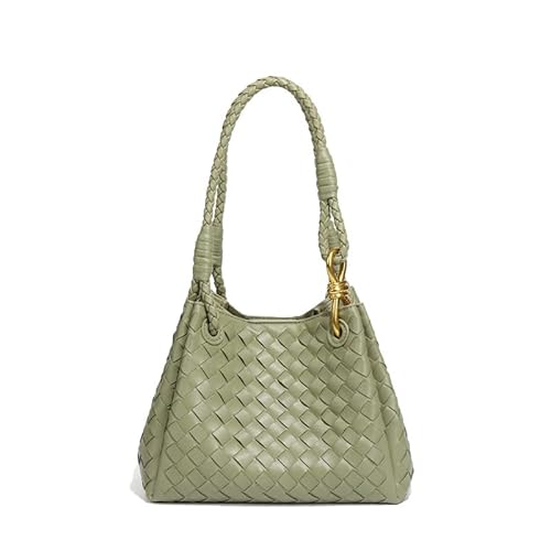 LXJYDN Schultertasche Frauen Mode Gewebte Pu Handtasche Vielseitige Pendler Unterarm Tasche Messenger Bag-Hellgrün von LXJYDN