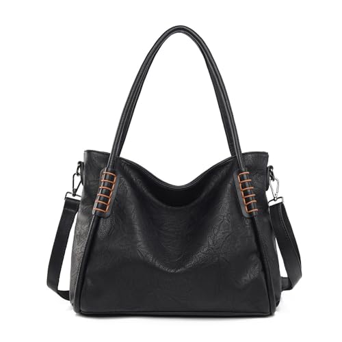 LXJYDN Schultertasche Frauen Mode Spleißen Pu -Umhängetasche Große Kapazität Pendler Einkaufstasche Messenger -Tasche von LXJYDN