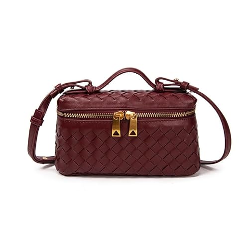 LXJYDN Schultertasche Frauen Modische Gewebte Umhängetasche Vielseitige Kleine Quadratische Tasche Kosmetiktasche von LXJYDN