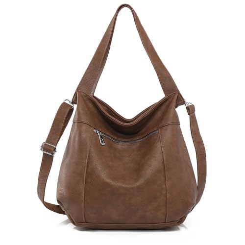 LXJYDN Schultertasche Frauen Retro Pu -Umhängetasche Große Kapazität Pendler Einkaufstasche von LXJYDN