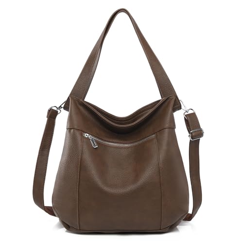 LXJYDN Schultertasche Frauen Retro Pu -Umhängetasche Große Kapazität Pendler Einkaufstasche von LXJYDN