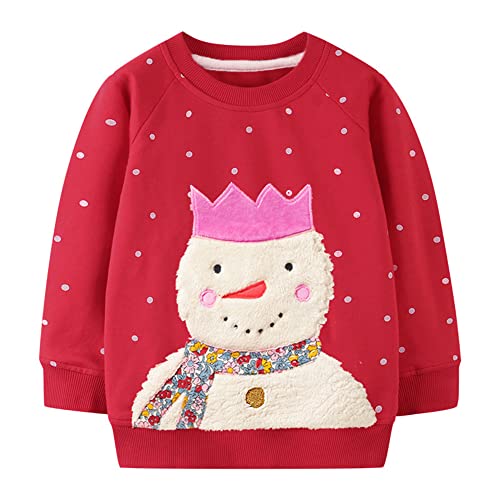 LXKA Jungen Mädchen Weihnachtspullover Kinder Uni Xmas Sweatshirt Pullover Kleinkind Dinosaurier Katze Bär Tops Kinder T-Shirts Langarm Kleidung 100% Baumwolle Baby Rundhalsausschnitt Casual Winter von LXKA
