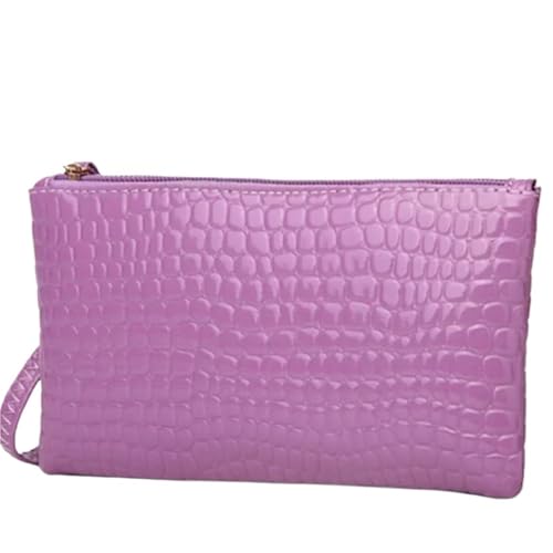 1PC Frauen PU Kupplung Lange Casual Brieftasche Litschi Korn Geldbörse Weiblichen Beutel Handgelenk Taschen Zipper Telefon Tasche Kreditkarte halter Für den Abend, Feiertage(Purple) von LXLAEOANG