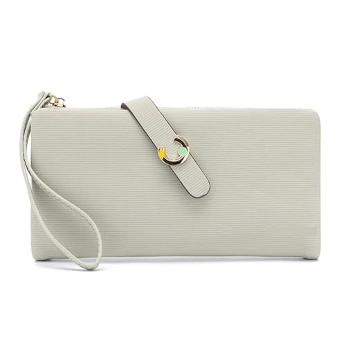 Damen Geldbörsen Lady Wristlet Lange Hasp Geldbörse Reißverschluss Geldbörse Kartenhalter Clutch Frau Brieftasche Für den Abend, Feiertage(Green) von LXLAEOANG