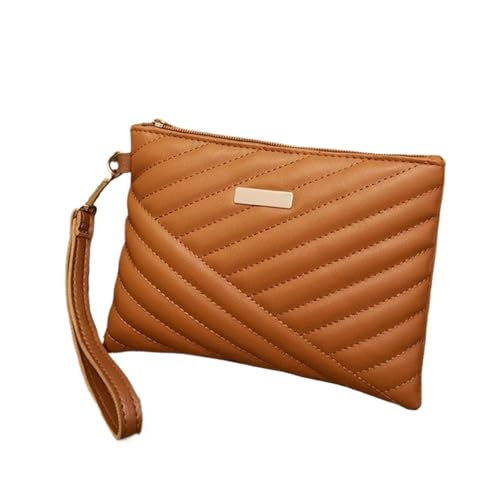 Damen Leder Armband Tasche Tragbare Umschlag Tasche Clutch Brieftasche Kleine Geldbörse Reiserucksack Für den Abend, Feiertage(Brown) von LXLAEOANG