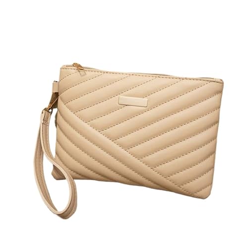 Damen Leder Armband Tasche Tragbare Umschlag Tasche Clutch Brieftasche Kleine Geldbörse Reiserucksack Für den Abend, Feiertage(Khaki) von LXLAEOANG