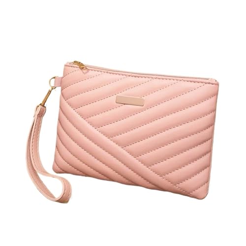 Damen Leder Armband Tasche Tragbare Umschlag Tasche Clutch Brieftasche Kleine Geldbörse Reiserucksack Für den Abend, Feiertage(Pink) von LXLAEOANG