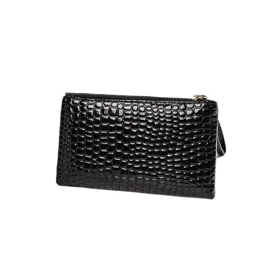 LXLAEOANG 2 Pcs Brieftasche for Frauen Geldbörse Kleine Handgelenk Tasche PU Münze Brieftasche Zipper Verschluss Für den Abend, Feiertage(Black) von LXLAEOANG